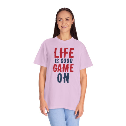 Life Is Good Game On Baseball Player Grand Slam Performers Tee Infield Magicians Batting Champions Unisex Heavy Cotton T-Shirt