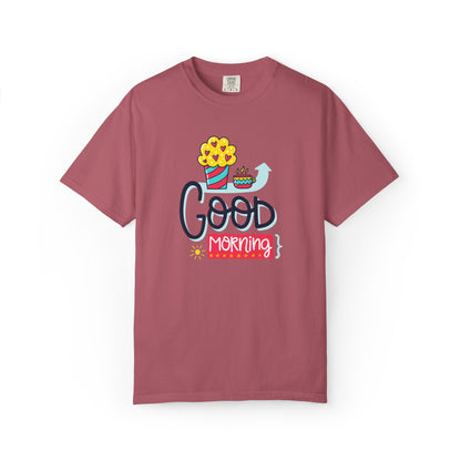 Good Morning Lazy Day Achiever Morning Champion Tee Daily Victory Sleep Defeated Unisex Heavy Cotton T-Shirt