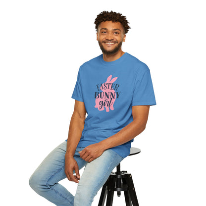 Easter Bunny Girl Holy Week Celebration Spring Festival Tee Christian Holiday Excitement Eggs Good Friday  Unisex Heavy Cotton T-Shirt