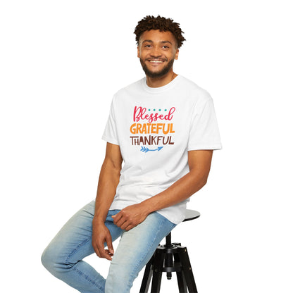 Blessed Grateful ThankfulAppreciate Everything Lovers Tee Positivity Self-Sufficiency Satisfaction Unisex Heavy Cotton T-Shirt