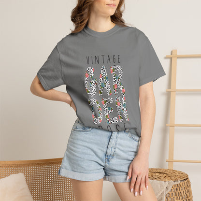 Vintage Garden Rose Heartwarming Lovely Trendy Tee Sweet Charismatic Beautiful Fragrance Happiness Unisex Heavy Cotton T-Shirt