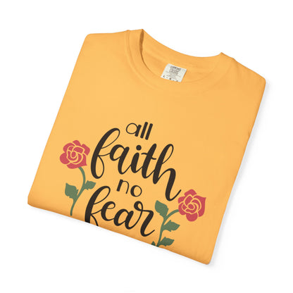 All Faith No Fear Stop Wishing Start Doing Action Goal Setting Modern Tee Achievement Self-Improvement Unisex Heavy Cotton T-Shirt