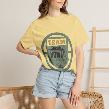 Team Nomad Constant Movement Discovery Freedom Adventure Enthusiasts Unisex Heavy Cotton T-Shirt