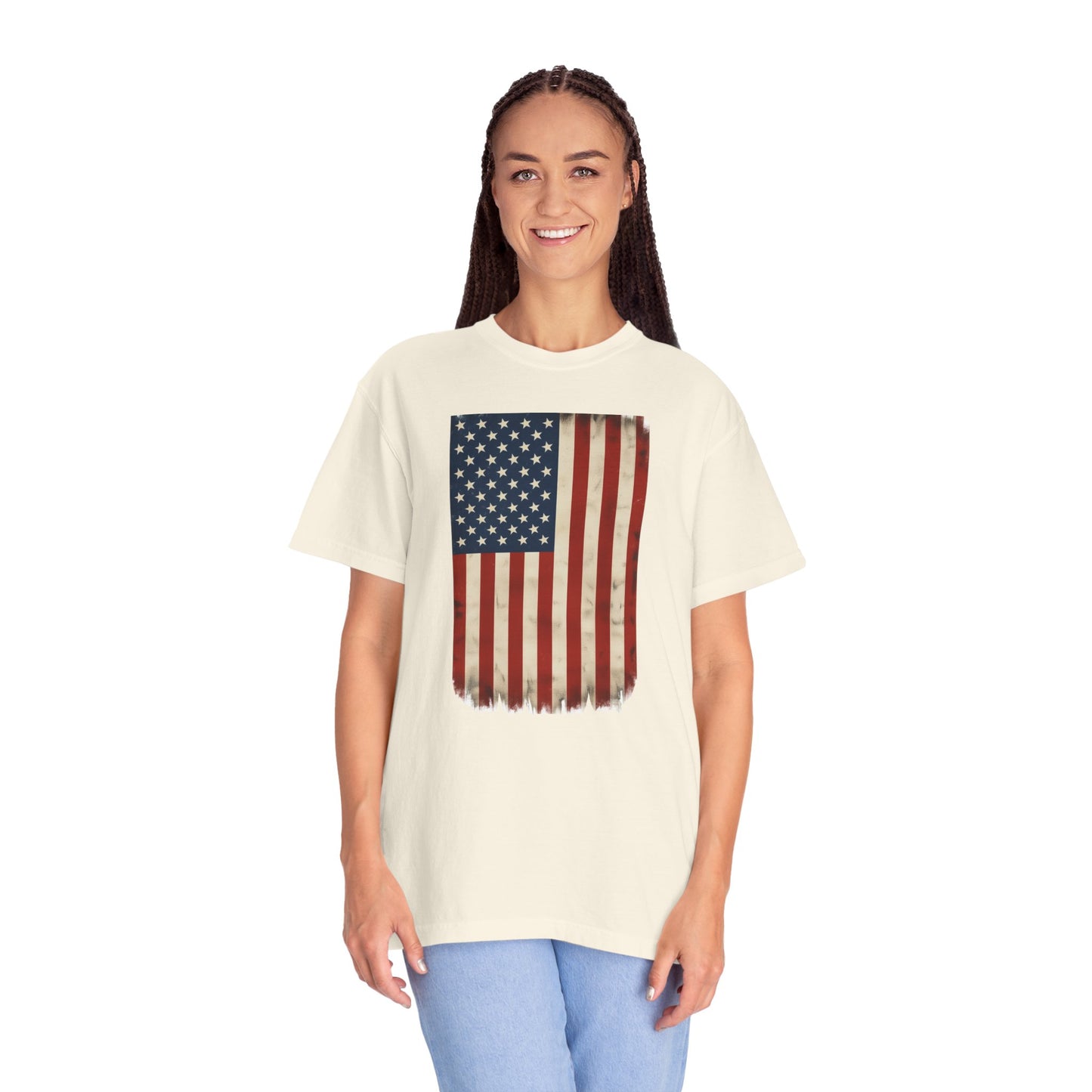 Flag USA - Unisex Garment-Dyed T-shirt