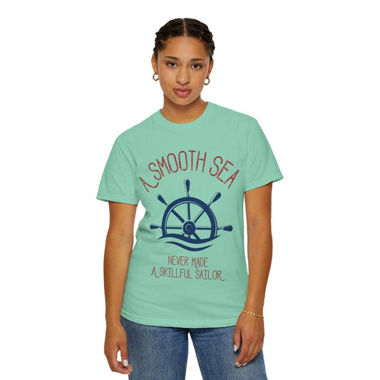 A Smooth Sea Marine Life Fishermen Seafaring Adventure Lovers Tee Shipman Unisex Heavy Cotton T-Shirt