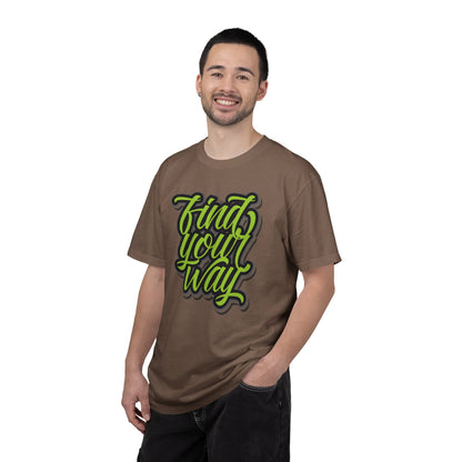 Find Your Way Direction Guidance Tee Exploration Adventure Destination Unisex Heavy Cotton T-Shirt