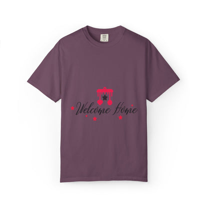 Welcome Home Peaceful Paradise Tee Cherished Space Heartfelt Haven Unisex Heavy Cotton T-Shirt