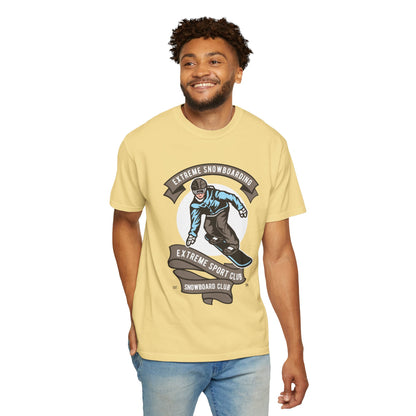 Extreme Snowboarding Sports Club Holly Jolly Winter Tee Wonderland Unisex Heavy Cotton T-Shirt