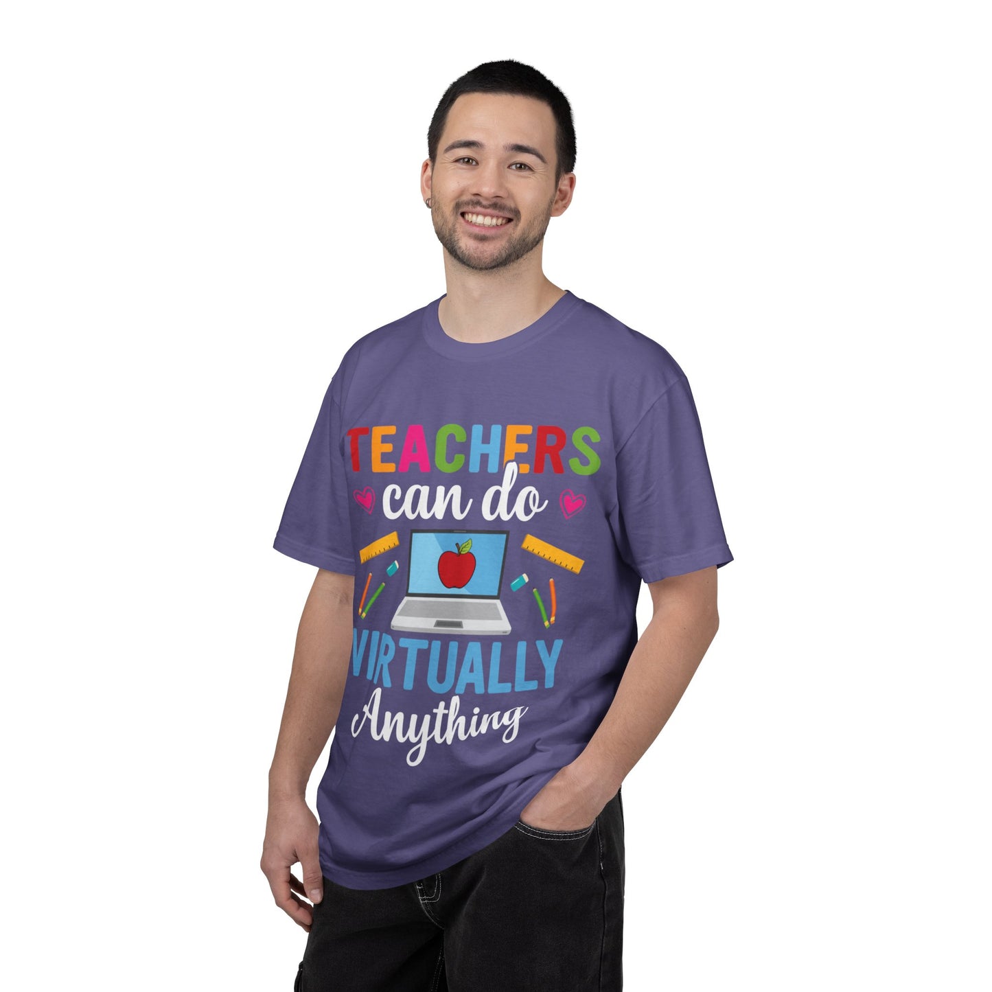 Inspirational Teacher Can Do Virtually Anything Enlightenment Bridge Builder Lifelong Mission Unisex Heavy Cotton T-Shirt