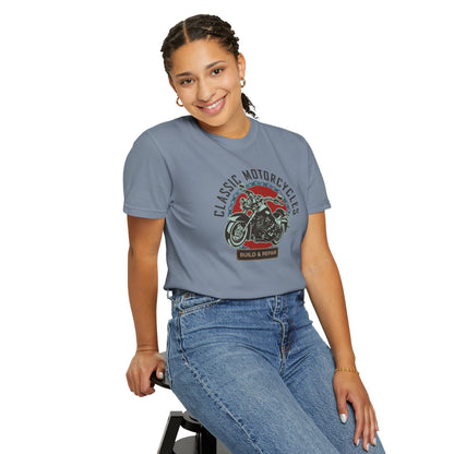 Classic Motorcycles Custom Engine Club Motorbike Lovers Trendy Tee High-speed Rider Adventure Racer Unisex Heavy Cotton T-Shirt