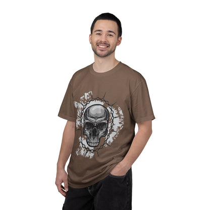 Chain Skull Cranium Head Anatomy Bones Trend Tee Horror Creepy Head X-ray Unisex Heavy Cotton T-Shirt