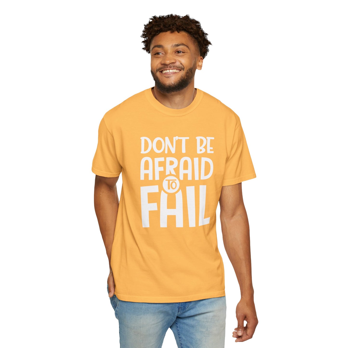 Motivational Don’t Be Afraid To Fail Hard Work Rise Above Positivity Determination Progress Dedication Unisex Heavy Cotton T-Shirt
