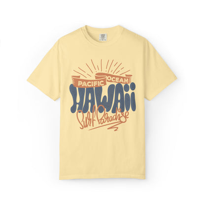 Enjoyable Pacific Ocean Hawaii Wave Rider Beach Life Sun Sand Sea Seashells Sea Waves Beach Sun Glasses Beach Surfers Unisex Heavy Cotton T-Shirt