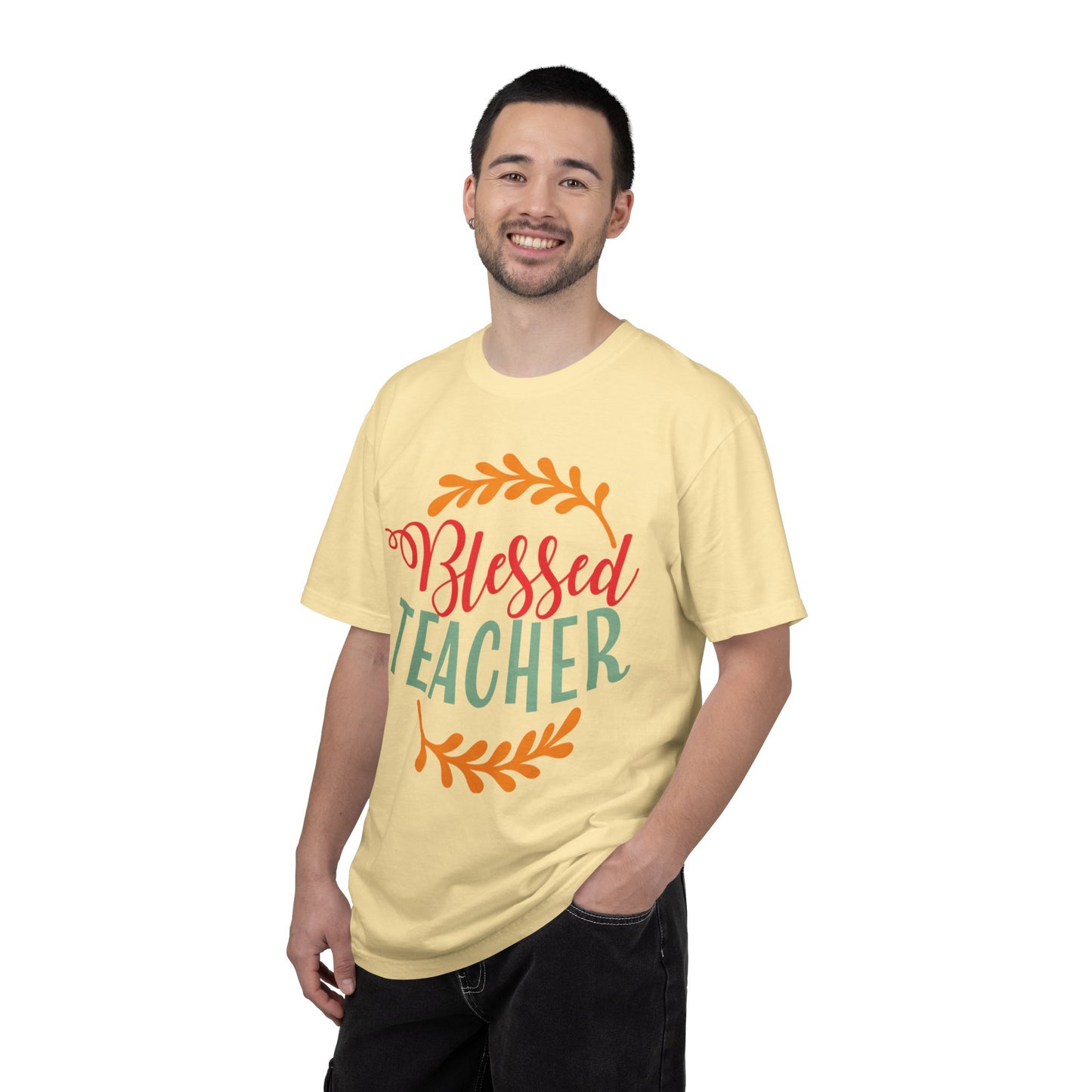 Blessed Teacher Role Model Supportive Learning Positive Reinforcement Moral Values Unisex Heavy Cotton T-Shirt