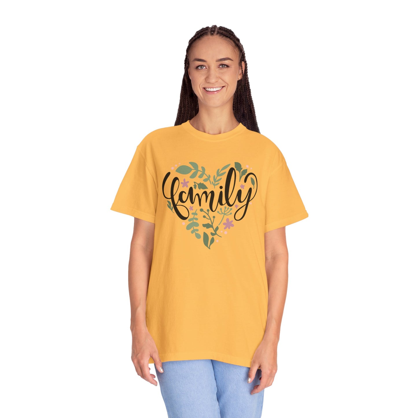 Family Trendy Tee Hug Rainbow Passion Unconditional Soulful Connection Siblings Love Parents Unisex Heavy Cotton T-Shirt