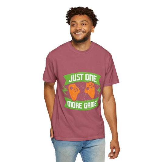 Funny Just One More Game Lost In The Game Gamer Zone Sarcastic Role-Playing Game Unisex Heavy Cotton T-Shirt