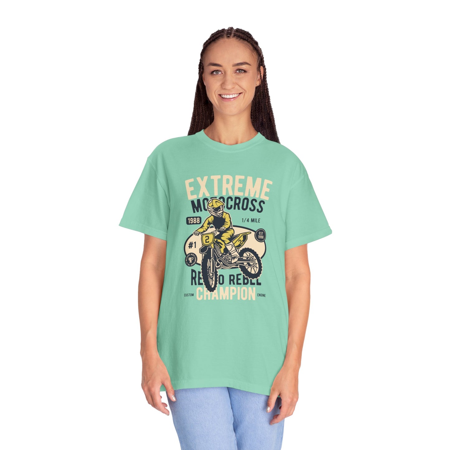 Extreme Champion Epic Trail Exploration Tee Thrill-Seeking Stunt Mastery Downhill Rush Unisex Heavy Cotton T-Shirt