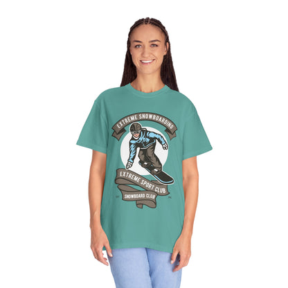 Extreme Snowboarding Sports Club Holly Jolly Winter Tee Wonderland Unisex Heavy Cotton T-Shirt