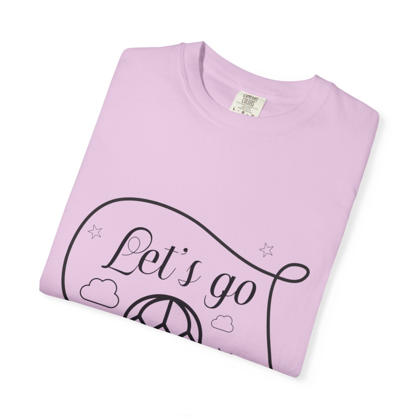 Let’s Go On An Adventure Nature Exploration Bonfire Travel Lovers Tee Freedom Hot Air Balloon Unisex Heavy Cotton T-Shirt