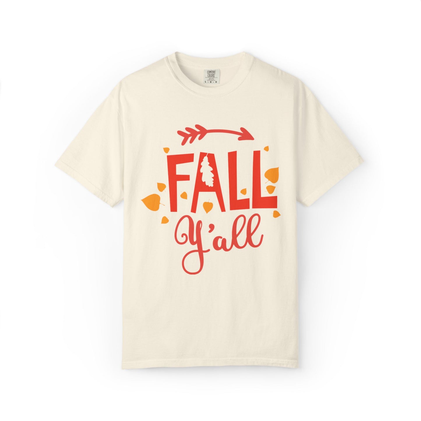 Fall Y’all Breeze Leaves Christmas Tee Jingle Bells Falling Beauty Holiday Spirit Unisex Heavy Cotton T-Shirt