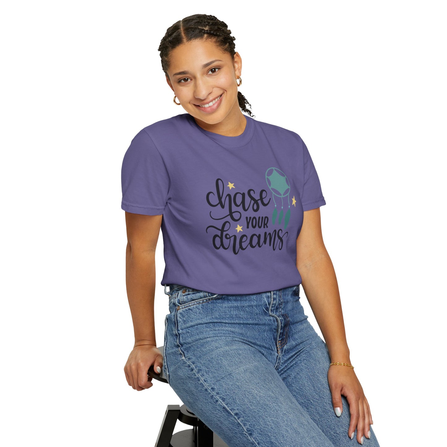 Chase Your Dreams Creativity Imagination Tee Determination Reach For The Stars Unisex Heavy Cotton T-Shirt