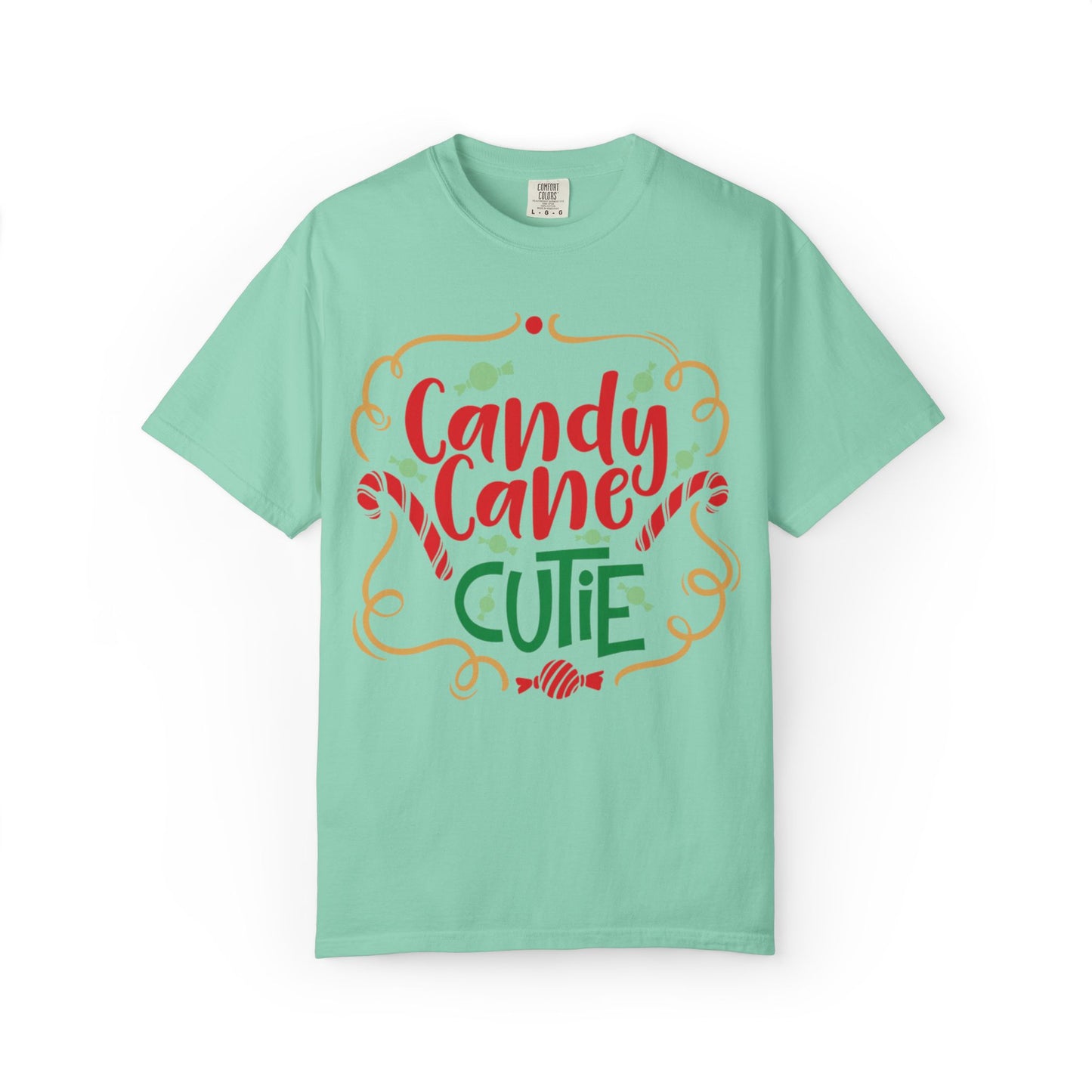 Candy Cane Cutie Enjoying Tee Tiny Helpers Jingle Bell Bling Festival Season Merry Christmas Unisex Heavy Cotton T-Shirt