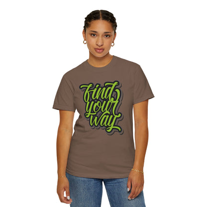 Find Your Way Direction Guidance Tee Exploration Adventure Destination Unisex Heavy Cotton T-Shirt