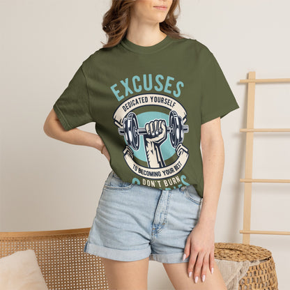 100% cotton (fiber content may vary for different colors) Medium fabric (5.3 oz/yd² (180 g/m²)) Dedicated Yourself To Becoming Your Best Don’t Burn Calories Unisex Heavy Cotton T-Shirt