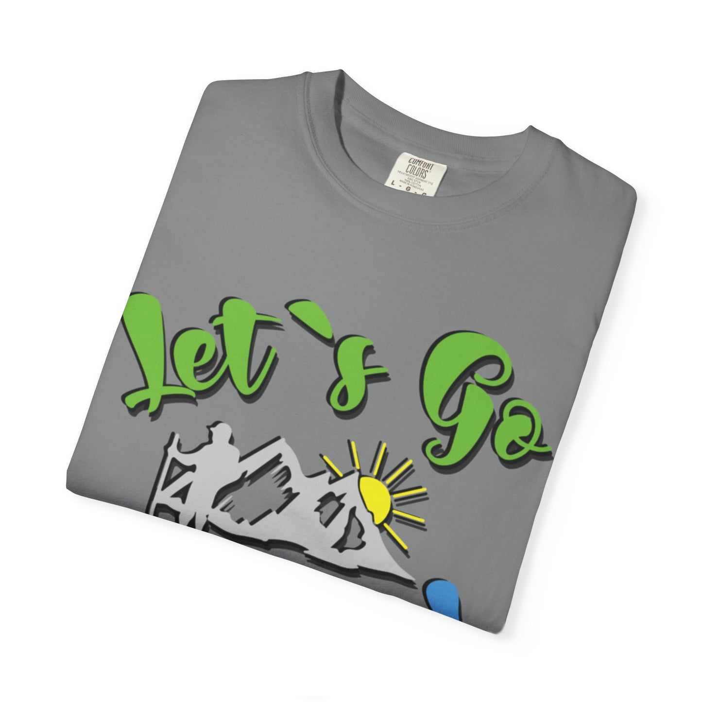 Let’s Go Hiking! Trendy Tee Adventure Mountain Hut Fun Activities Unisex Heavy Cotton T-Shirt