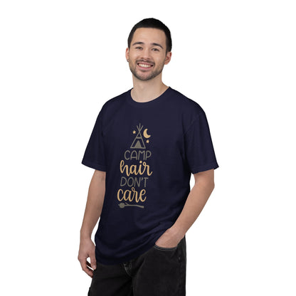 Camp Hair Don’t Care Adventure Mountain Tee Fun Activities Unisex Heavy Cotton T-Shirt
