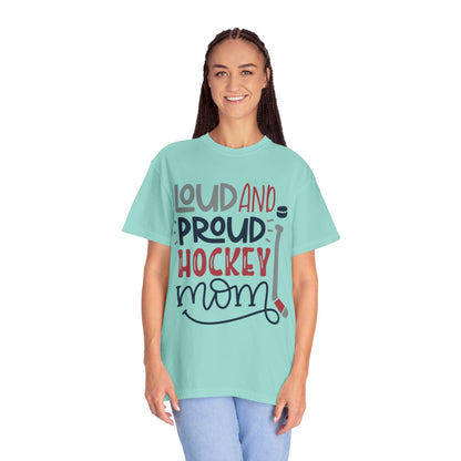 Loud & Proud Hockey Mom Power Play Cheering Stickhandling Sports Tee Legend Unisex Heavy Cotton T-Shirt