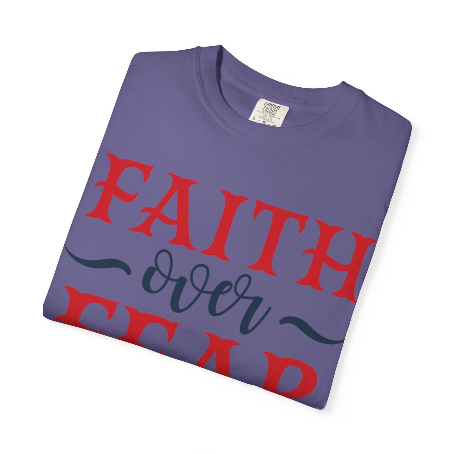 Faith Over Fear Stop Wishing Start Doing Action Goal Setting Modern Tee Achievement Self-Improvement Unisex Heavy Cotton T-Shirt