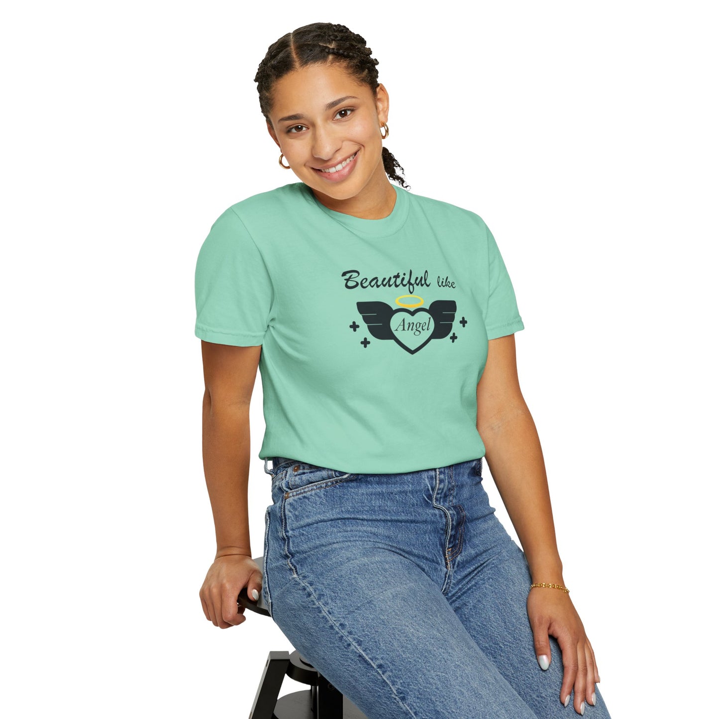 Beautiful Like Angel Politeness Tee Confidence Boost Stunning Gracefulness Unisex Heavy Cotton T-Shirt