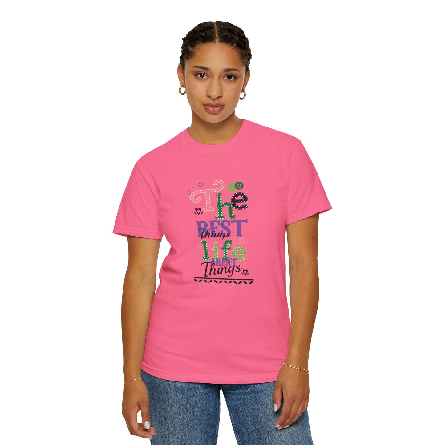 The Best Things In Life Aren’t Things Encouragement Self-belief Tee Moral Support Hopefulness Positivity People Unisex Heavy Cotton T-Shirt