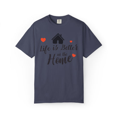 Life Is Better On The Home Peaceful Paradise Tee Cherished Space Heartfelt Haven Unisex Heavy Cotton T-Shirt