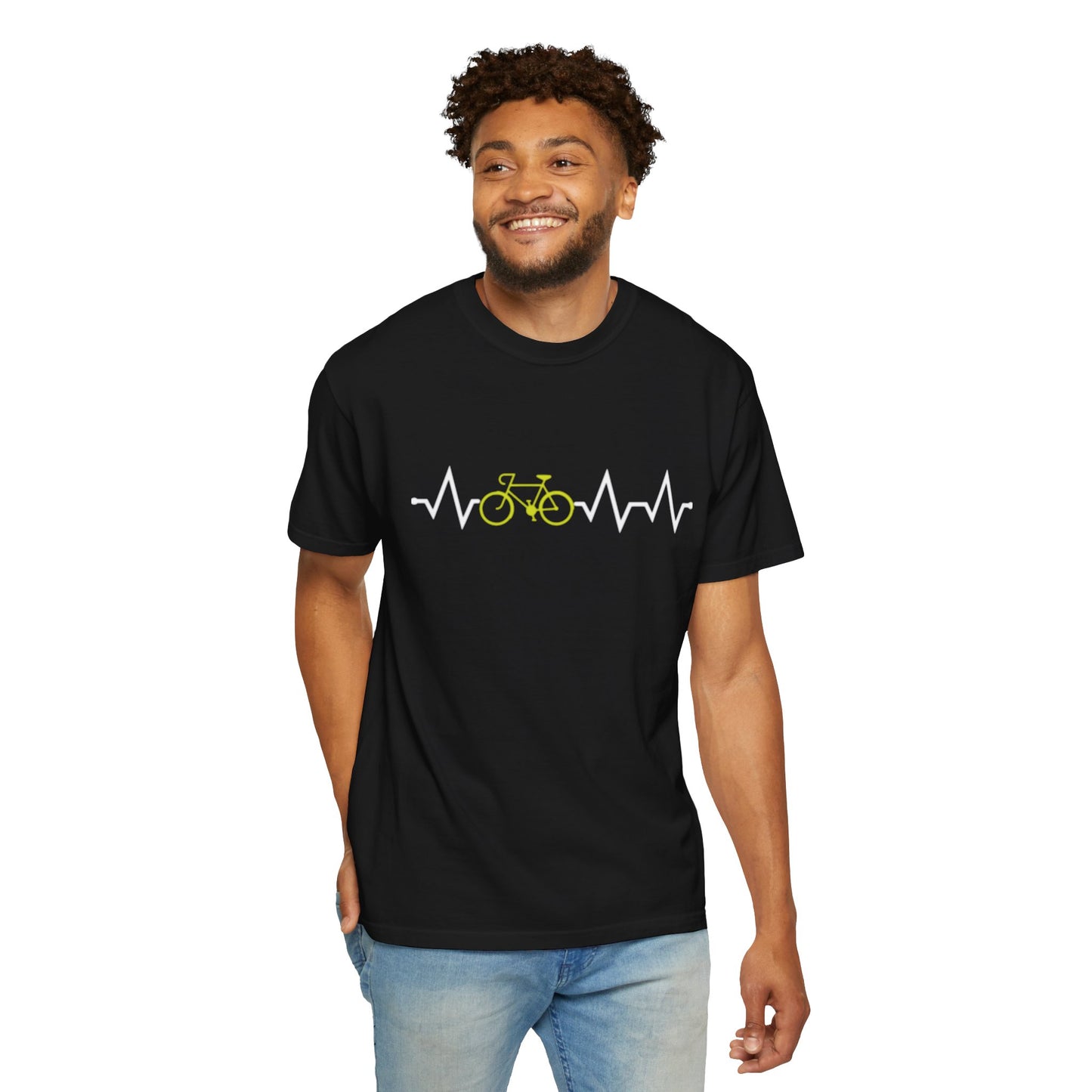 Funny Cycle Heart Beat Cycle Enthusiasm Pedal power Sarcastic Two Wheeled Adventures Unisex Heavy Cotton T-Shirt