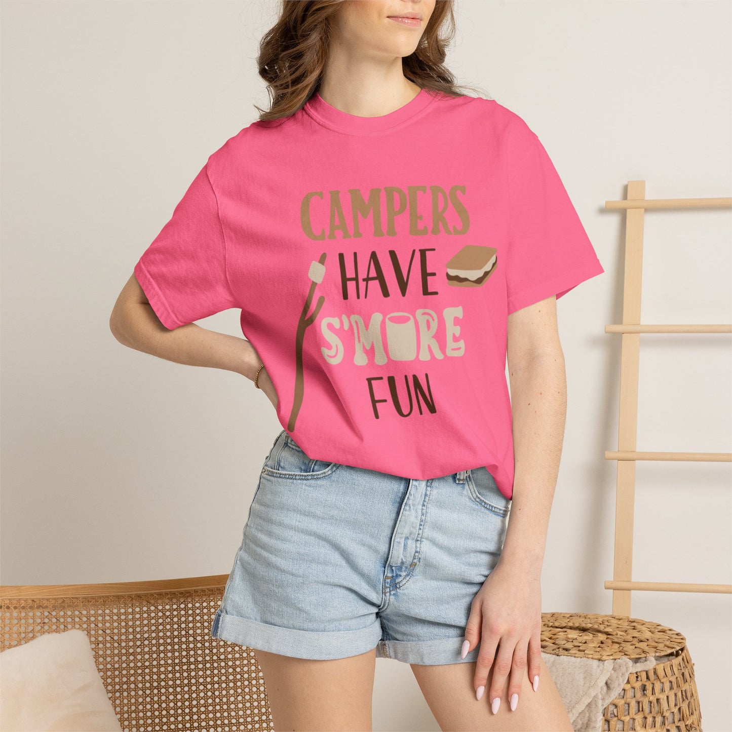Campers Adventure Mountain Tee Belays Ropes Fun Activities Unisex Heavy Cotton T-Shirt
