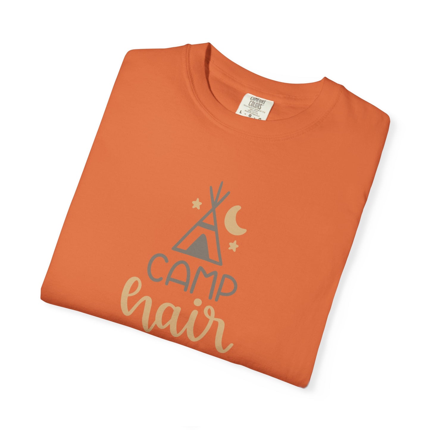 Camp Hair Don’t Care Adventure Mountain Tee Fun Activities Unisex Heavy Cotton T-Shirt