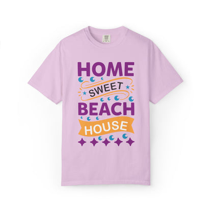Enjoyable Home Sweet Beach House Beach Life Sun Sand Sea Seashells Sea Breeze Beach Sun Glasses  Unisex Heavy Cotton T-Shirt
