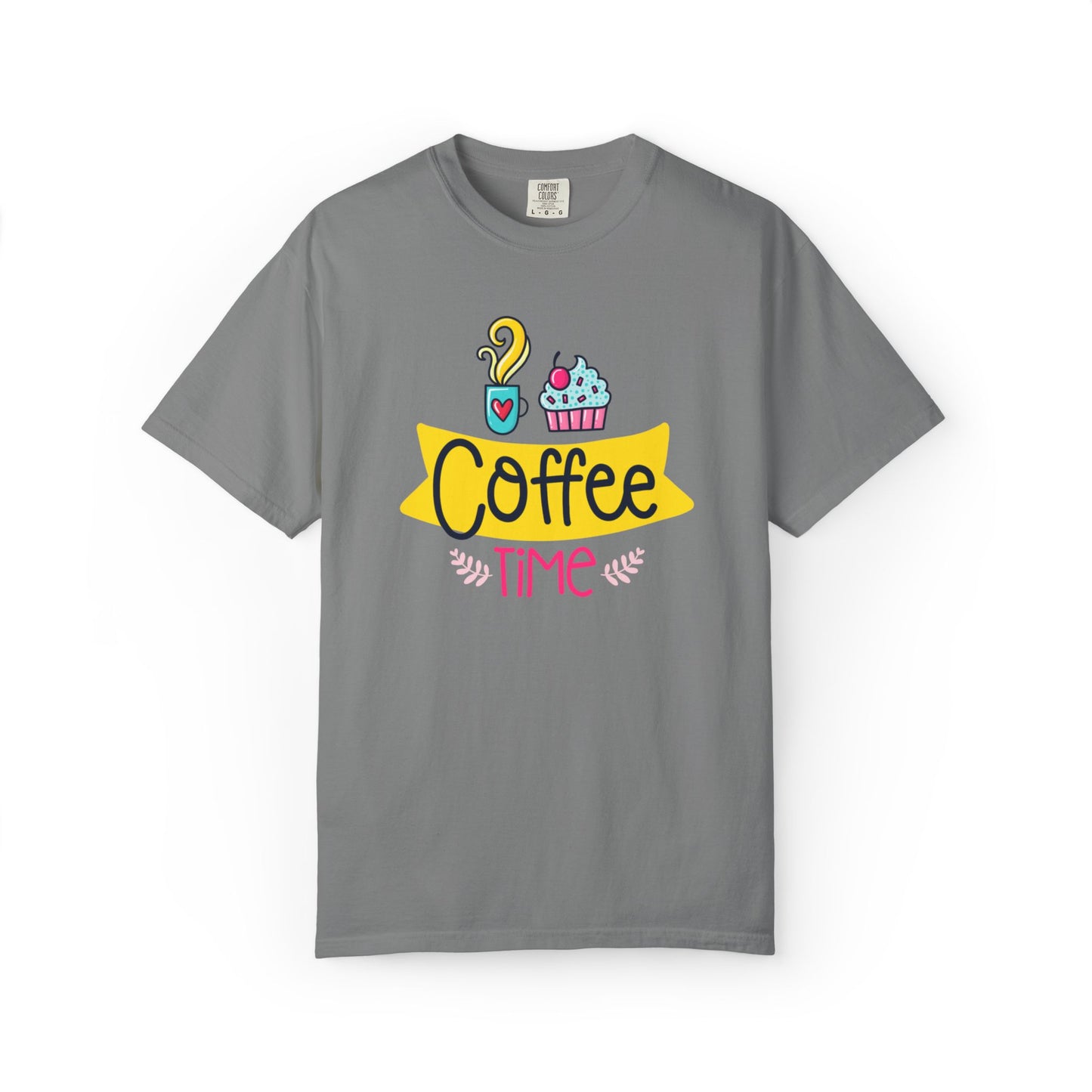 Funny Coffee Time Beans Latte Lovers Tee Black Brew Addicted Barista Freak Unisex Heavy Cotton T-Shirt