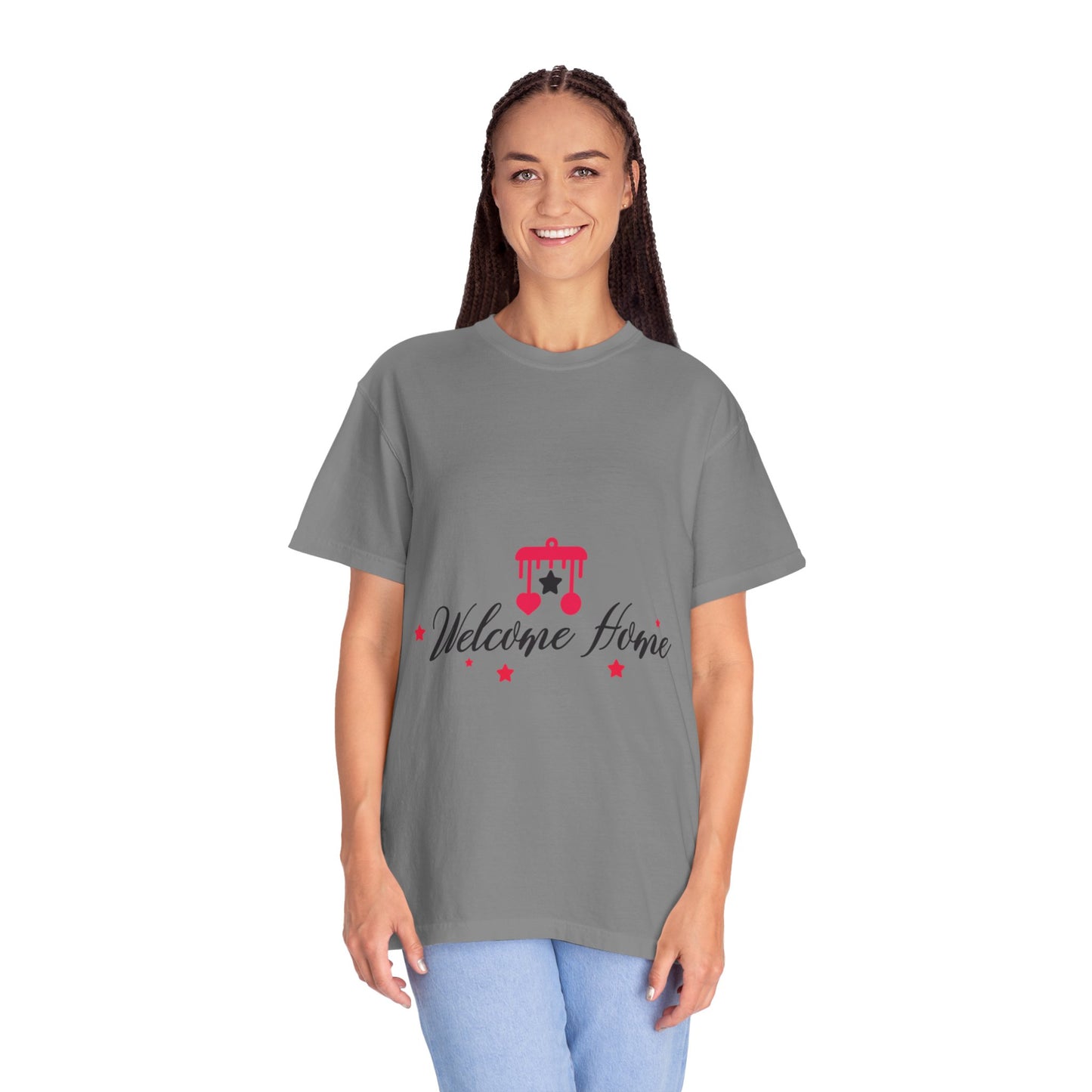 Welcome Home Peaceful Paradise Tee Cherished Space Heartfelt Haven Unisex Heavy Cotton T-Shirt