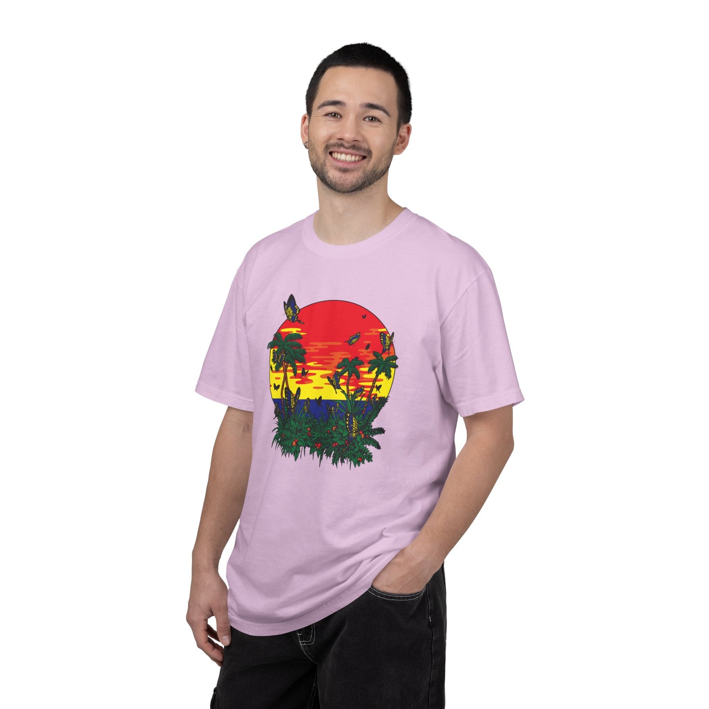 Palm Trees Island Summer Trendy Tee Sunshine Days Ice Cream Summer Camp Beachcombing Anchor Unisex Heavy Cotton T-Shirt