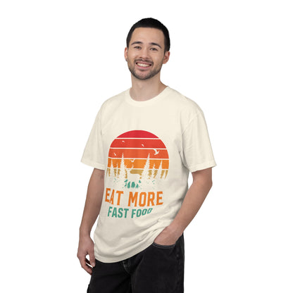 Funny Eat More Fast Food Quick Meals Fried Chicken Burgers Hunting Season Sarcastic Forest Deer Hunting Unisex Heavy Cotton T-Shirt