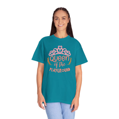 Queen Of The Playground Playtime Learning Objectives Early Toddlers Tee Childhood Development Unisex Heavy Cotton T-Shirt
