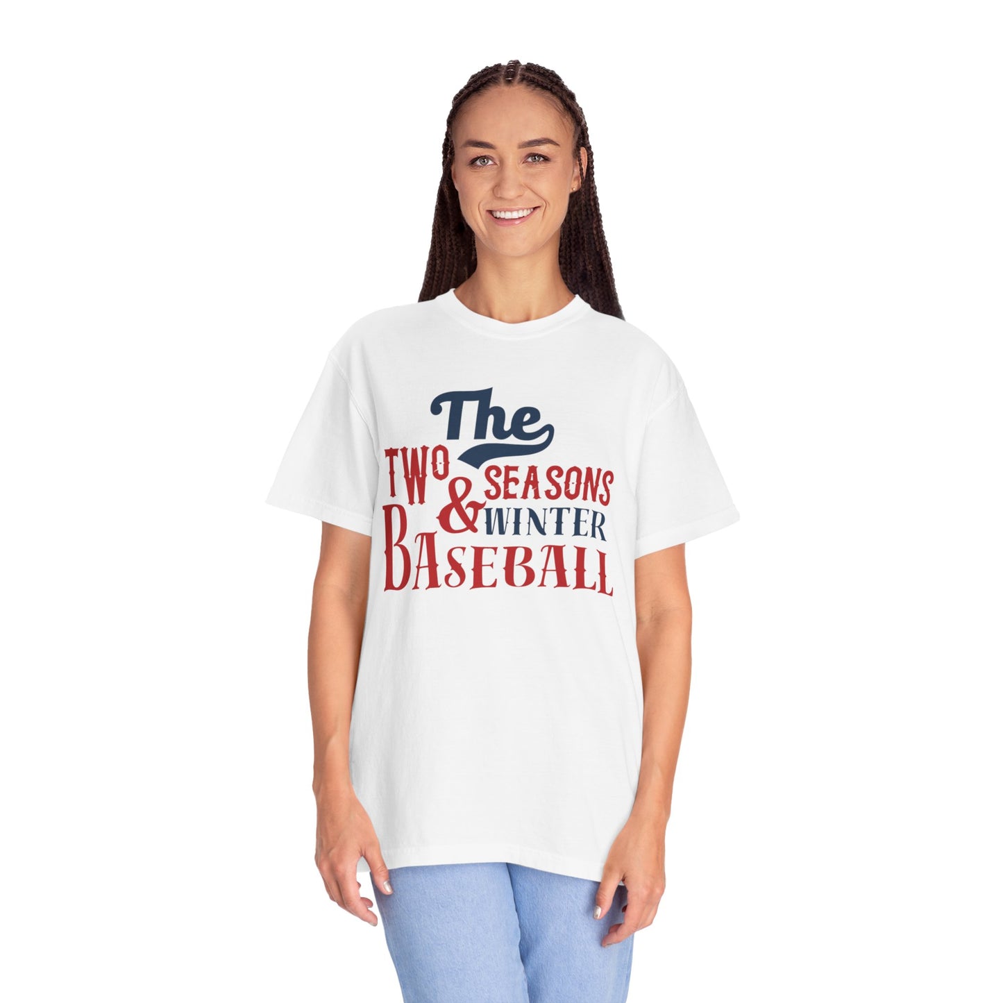 The Two Seasons Winter & Baseball Pitcher’s Snow Peace Tee Scoreboard Smiles Inning Of Joy Unisex Heavy Cotton T-Shirt