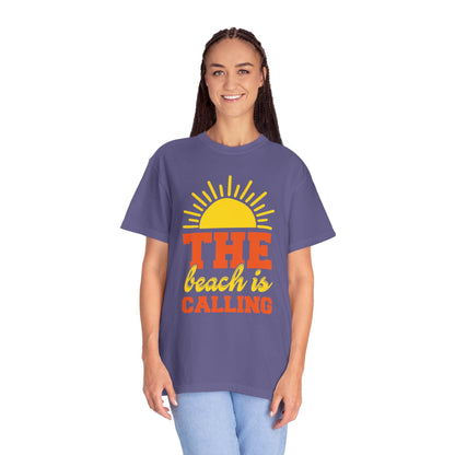 Enjoyable The Beach Is Calling Beach Life Sun Sand Sea Sun Kissed Sea Breeze Beach Sun Glasses Palm Trees Unisex Heavy Cotton T-Shirt