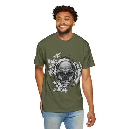 Chain Skull Cranium Head Anatomy Bones Trend Tee Horror Creepy Head X-ray Unisex Heavy Cotton T-Shirt