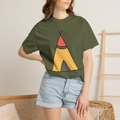 Camping  Adventure Lovers Tee Nature Exploration Bonfire Travel Van Unisex Heavy Cotton T-Shirt