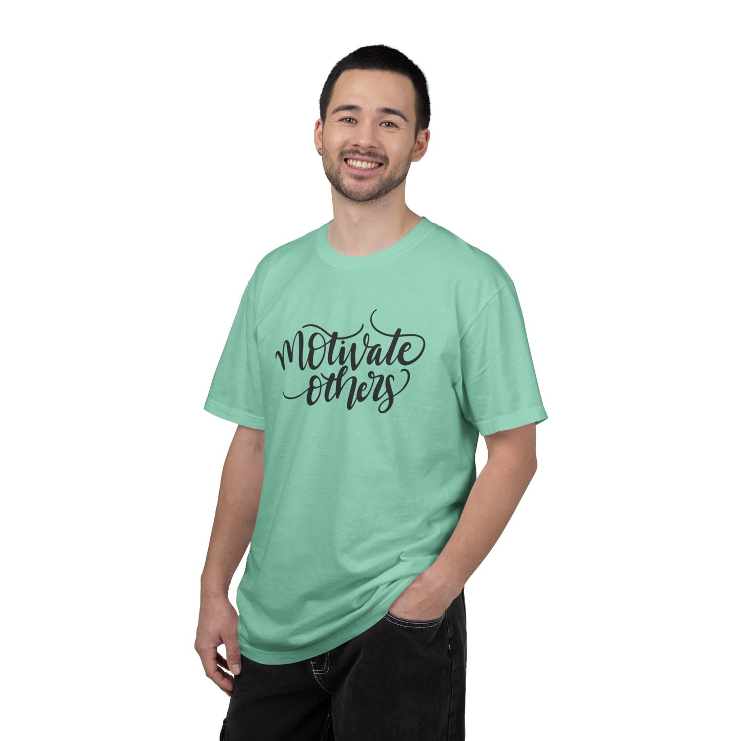 Motivate Others Leadership Inspiration Tee Positive Feedback Passion Self-Belief Professional Attitude Unisex Heavy Cotton T-Shirt