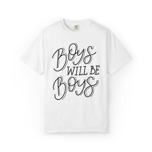Funny Boys Will Be Boys Rule Heartwarming Sarcastic Decent Lovely Trendy Tee Sweet Stubborn Handsome Unisex Heavy Cotton T-Shirt